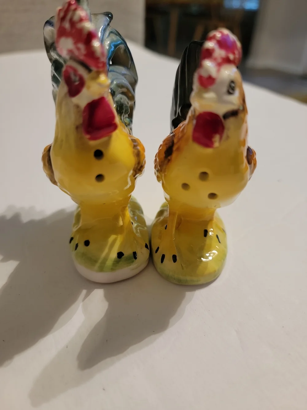 Vintage Set of Rooster and Hen Chicken Salt and Pepper Shakers Made In Japan